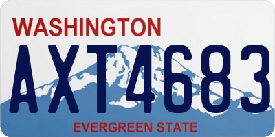 WA license plate AXT4683