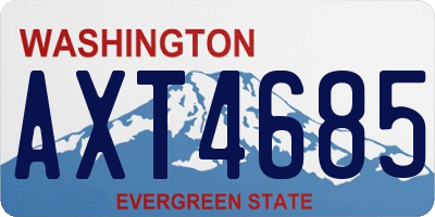WA license plate AXT4685