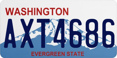 WA license plate AXT4686
