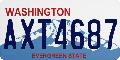 WA license plate AXT4687