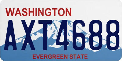 WA license plate AXT4688