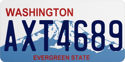 WA license plate AXT4689