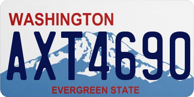 WA license plate AXT4690