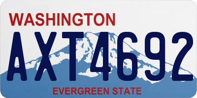 WA license plate AXT4692