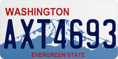 WA license plate AXT4693