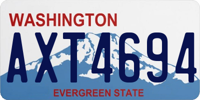 WA license plate AXT4694
