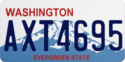 WA license plate AXT4695