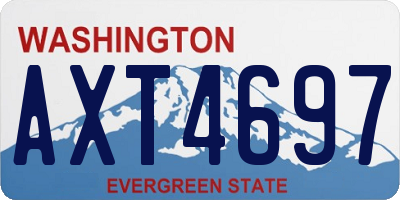 WA license plate AXT4697