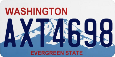 WA license plate AXT4698
