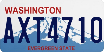 WA license plate AXT4710