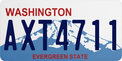 WA license plate AXT4711