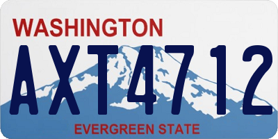 WA license plate AXT4712