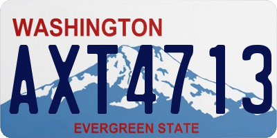 WA license plate AXT4713