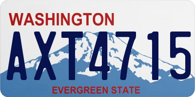 WA license plate AXT4715