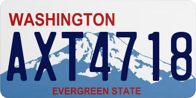 WA license plate AXT4718