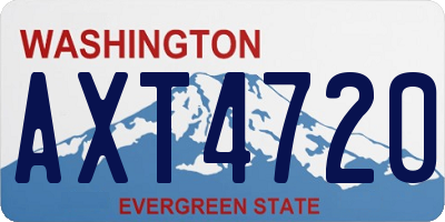 WA license plate AXT4720