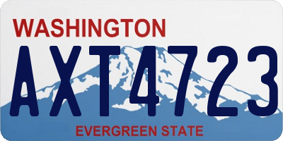 WA license plate AXT4723