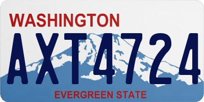 WA license plate AXT4724