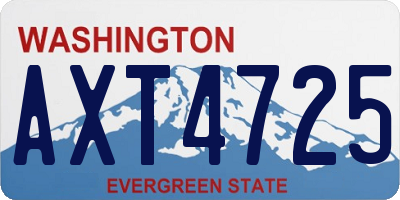 WA license plate AXT4725
