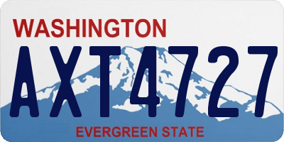 WA license plate AXT4727