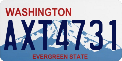 WA license plate AXT4731