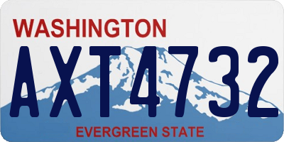 WA license plate AXT4732