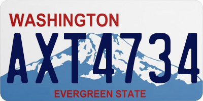 WA license plate AXT4734