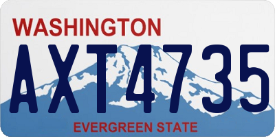 WA license plate AXT4735