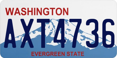 WA license plate AXT4736