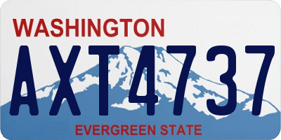WA license plate AXT4737