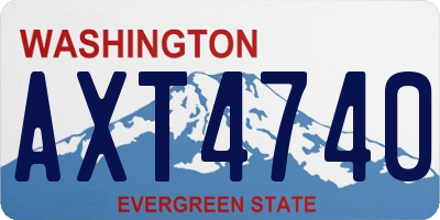 WA license plate AXT4740