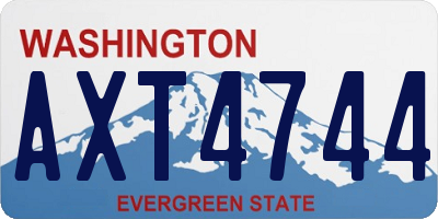 WA license plate AXT4744