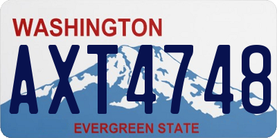 WA license plate AXT4748