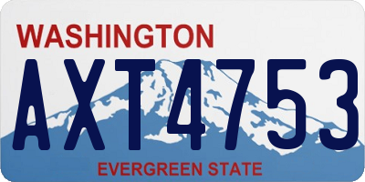 WA license plate AXT4753
