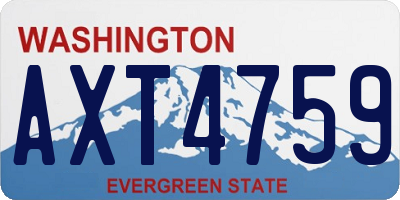 WA license plate AXT4759