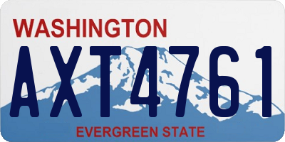 WA license plate AXT4761