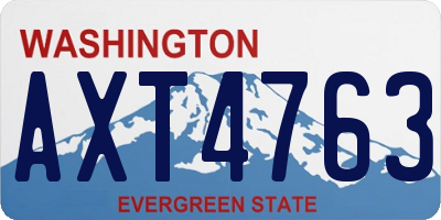 WA license plate AXT4763