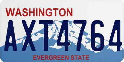 WA license plate AXT4764
