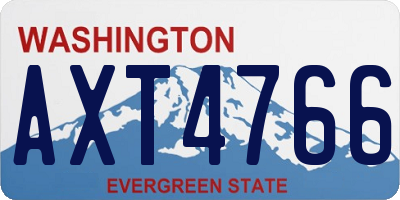 WA license plate AXT4766