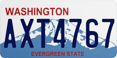 WA license plate AXT4767