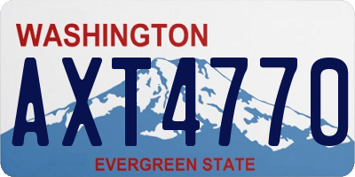 WA license plate AXT4770