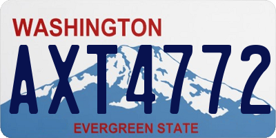 WA license plate AXT4772