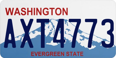 WA license plate AXT4773