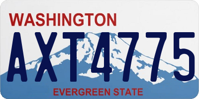WA license plate AXT4775