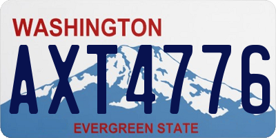 WA license plate AXT4776