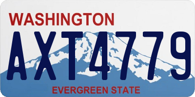 WA license plate AXT4779