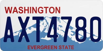 WA license plate AXT4780