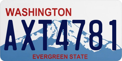 WA license plate AXT4781