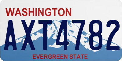 WA license plate AXT4782