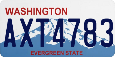 WA license plate AXT4783
